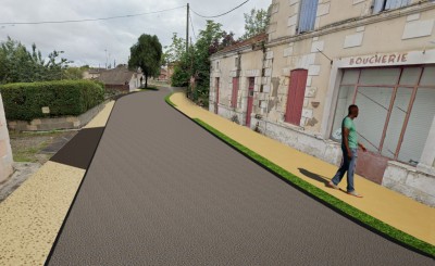 Vue sur la RD et l'école PROJET.jpg Vue sur la RD et l'école PROJET.jpg